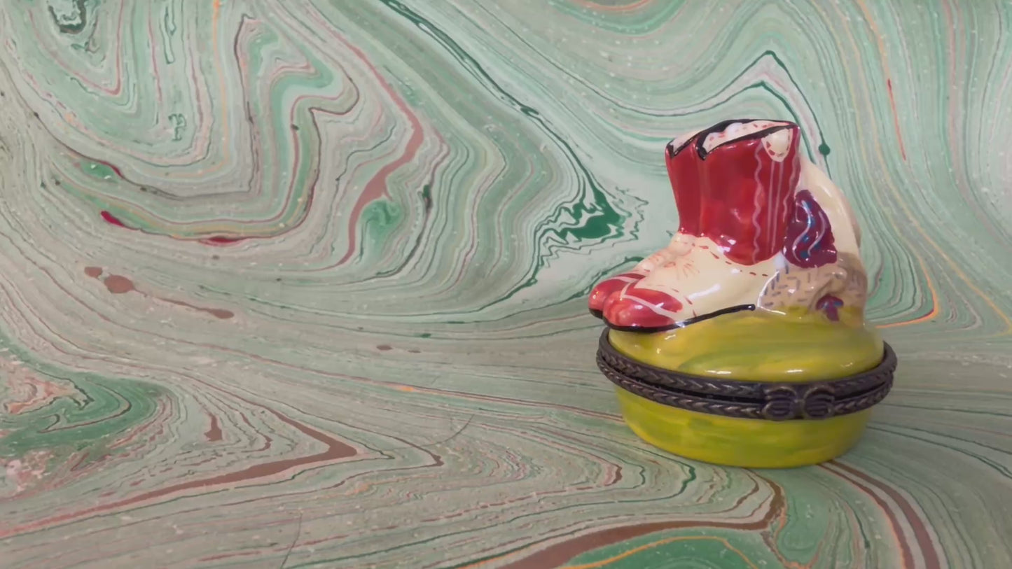 Cowgirl Boot and Hat Limoges // Dice Holder // Vintage